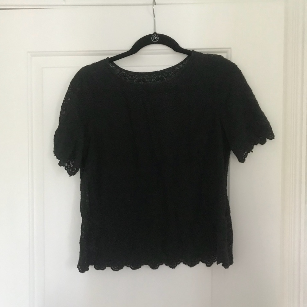 Jcrew black lace top